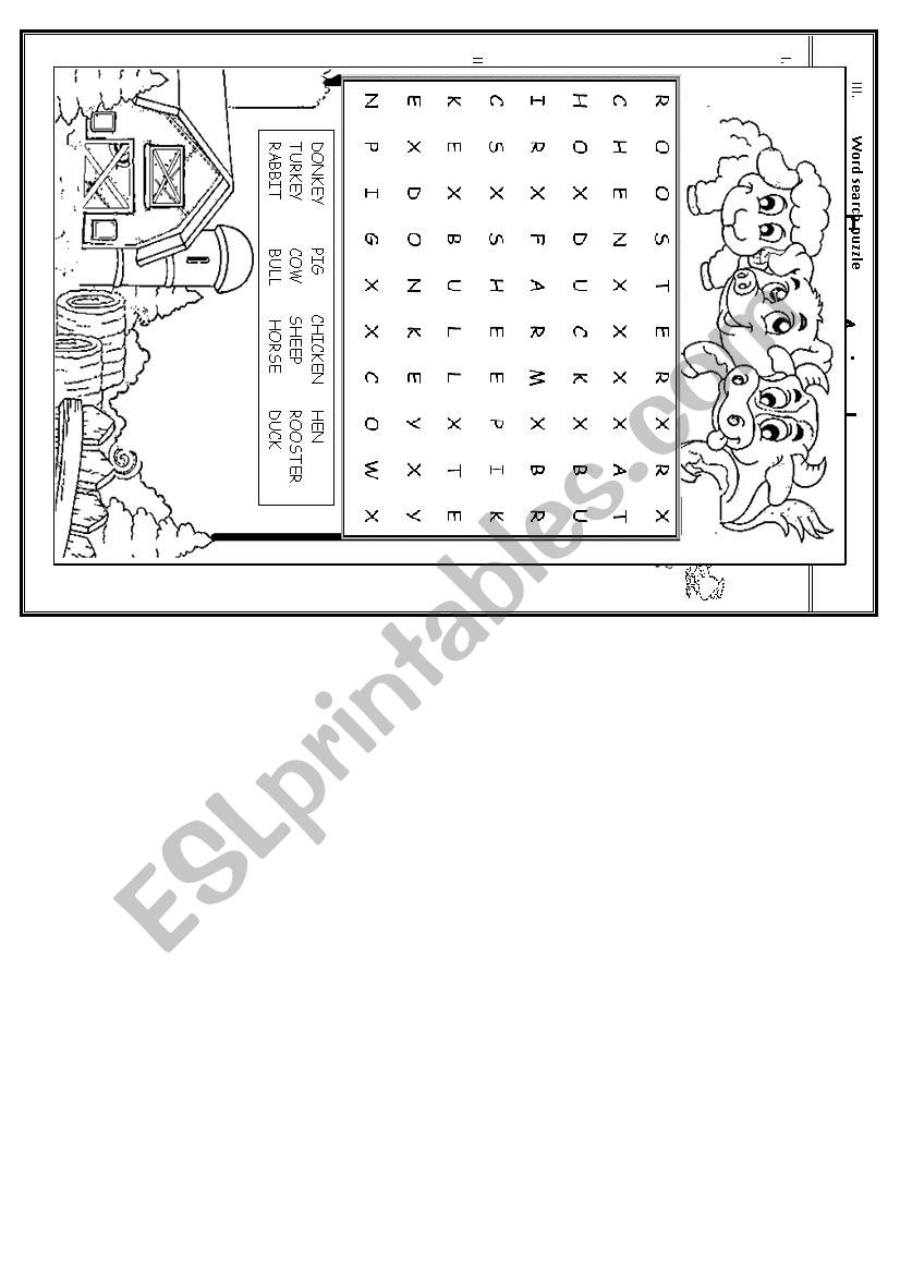 farm animals worksheet