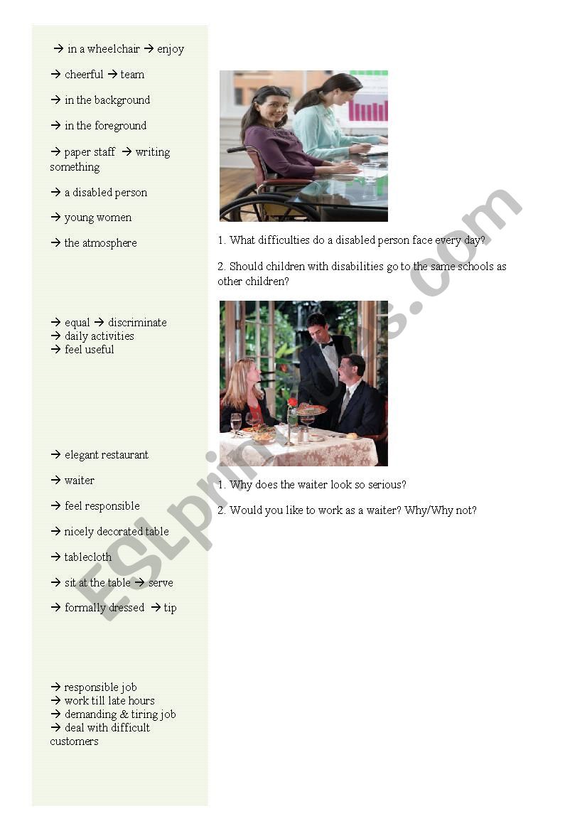 oral ... the training Describe picture, - exam set please\