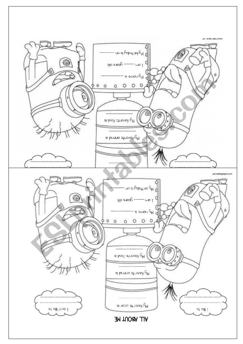 about me worksheet