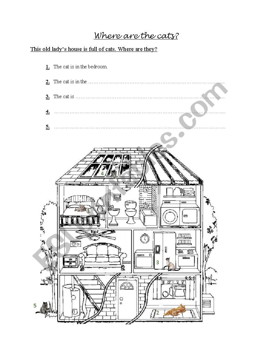 Where are the cats? worksheet