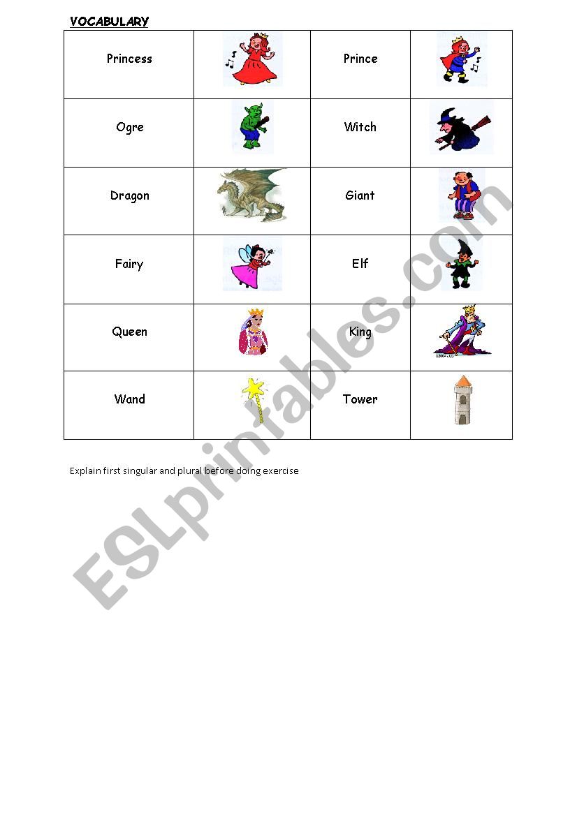 singular plural worksheet