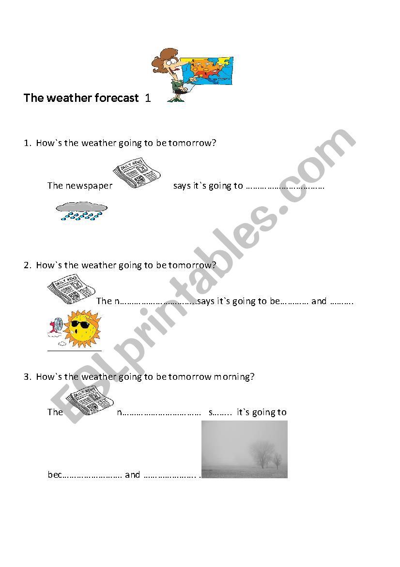  Weather forecast worksheet