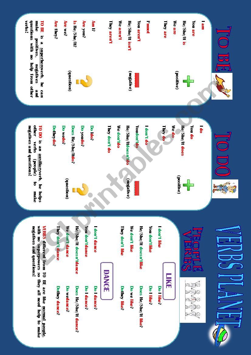 Verbs Planet - To Be, To Do worksheet