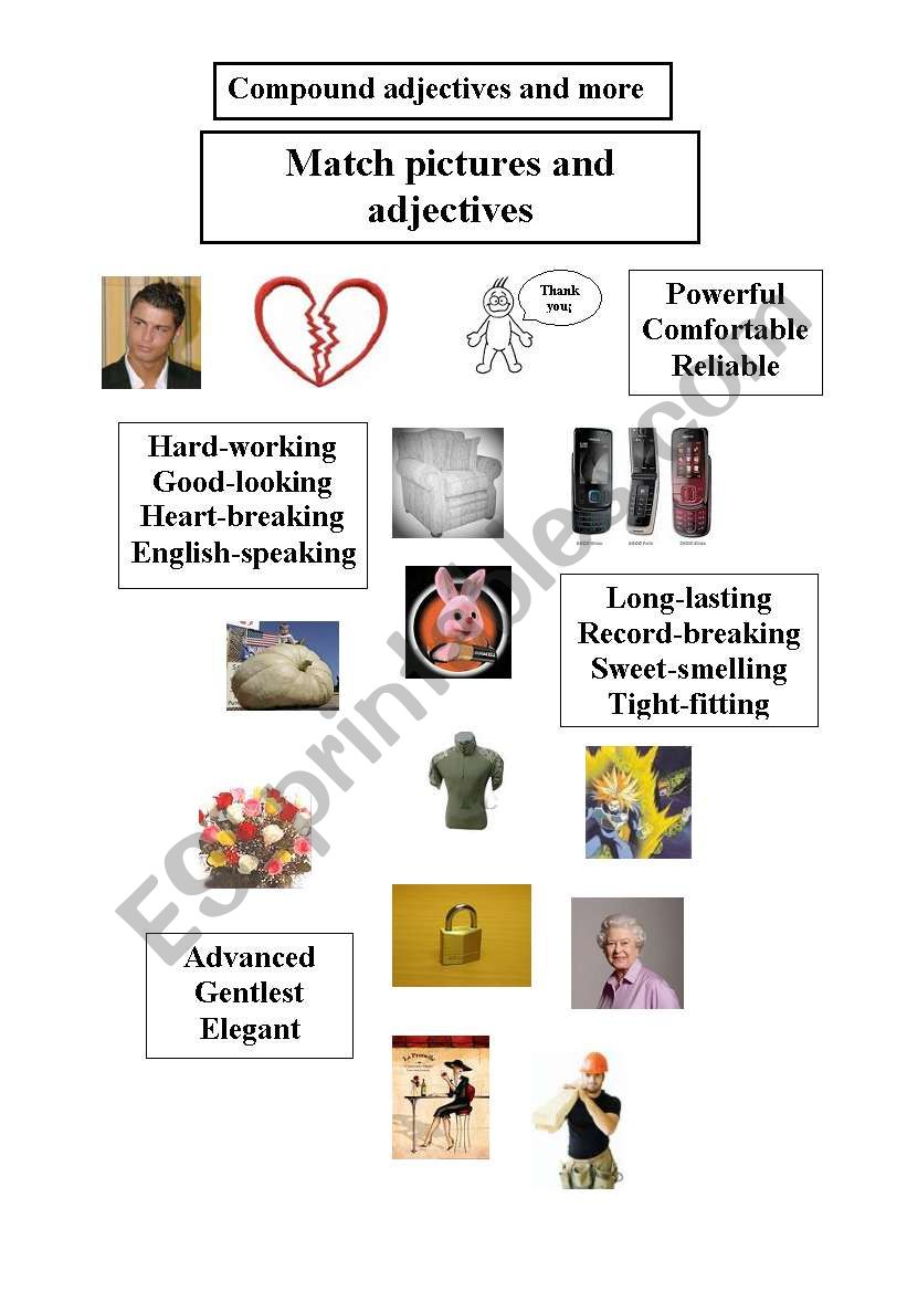 Compound adjectives worksheet