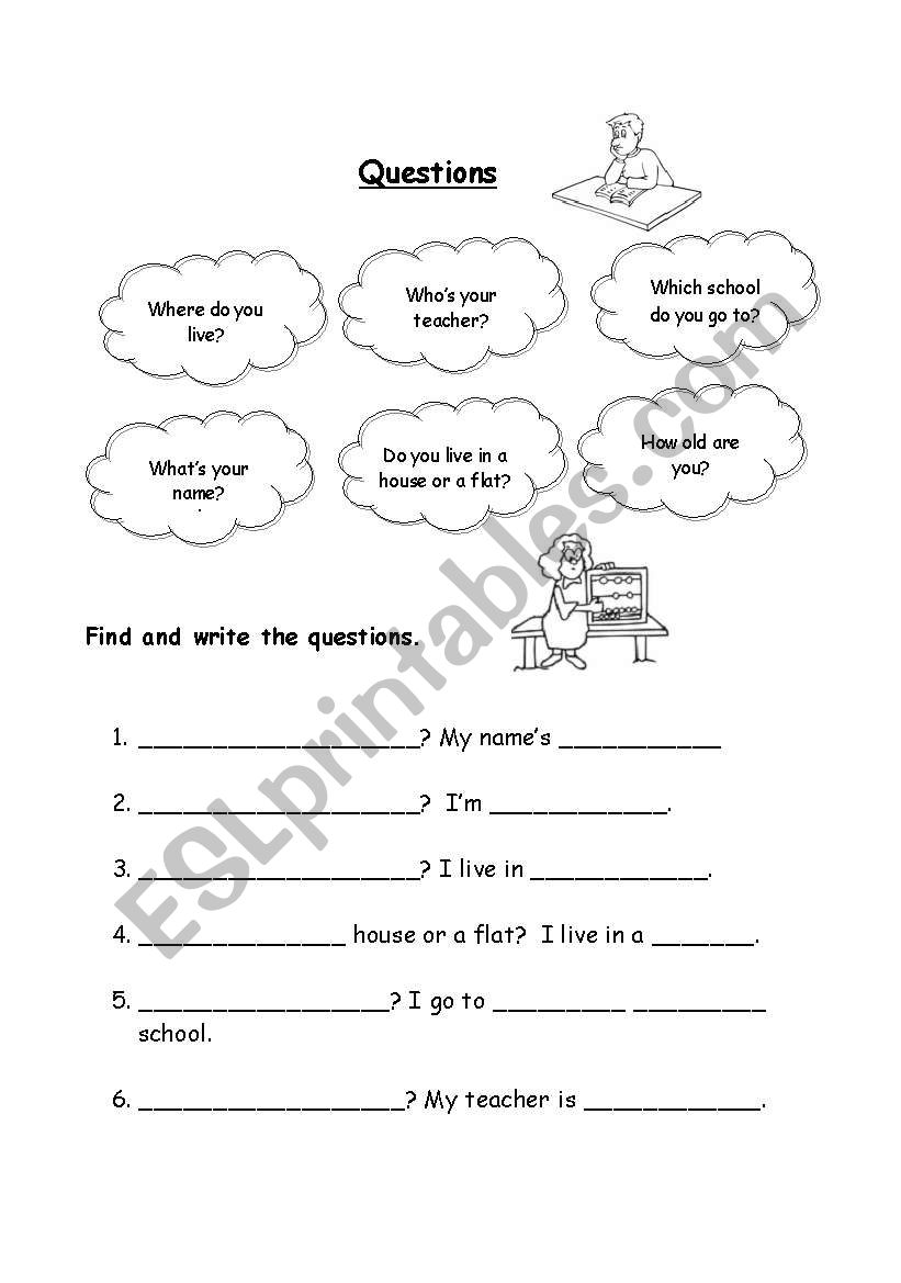 Questions worksheet