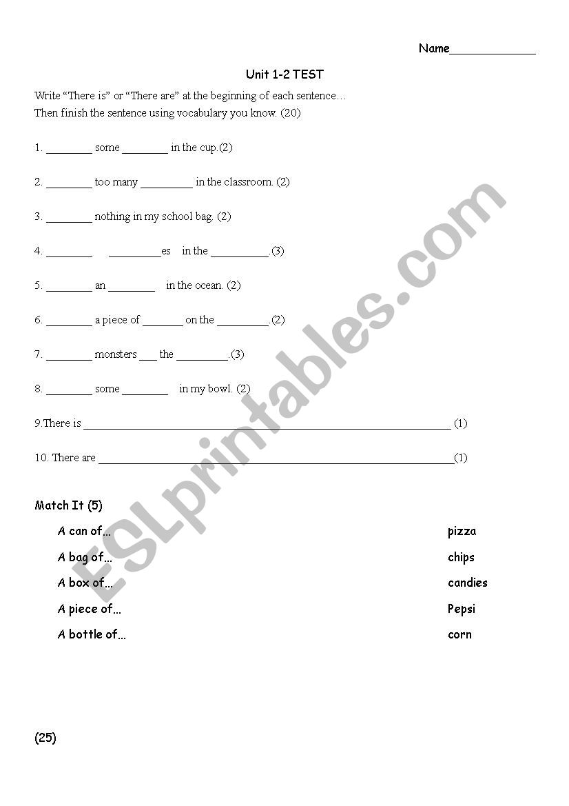 grammar  worksheet