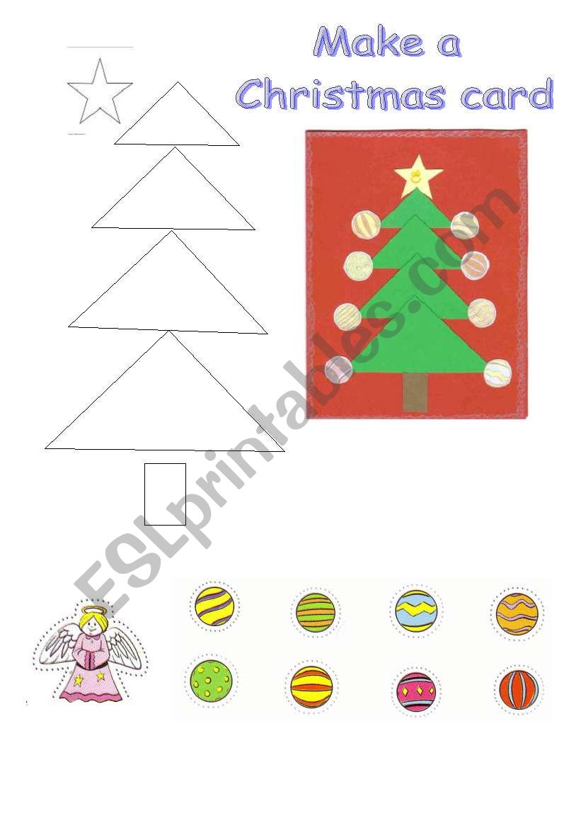 Make a Christmas Card worksheet