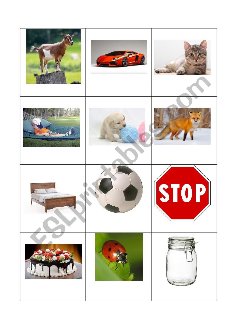 Rhyming flashcards worksheet