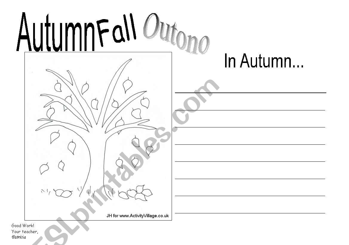 In Autumn... worksheet