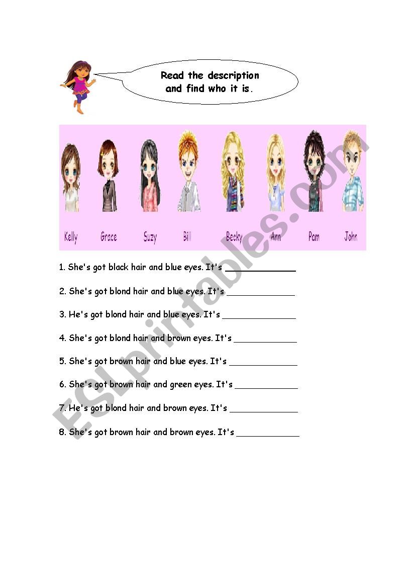 Description worksheet