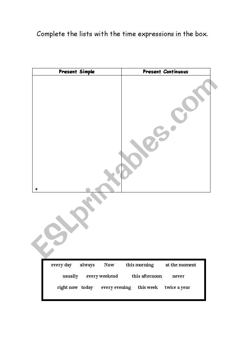 Time expressions- present continous or present simple?