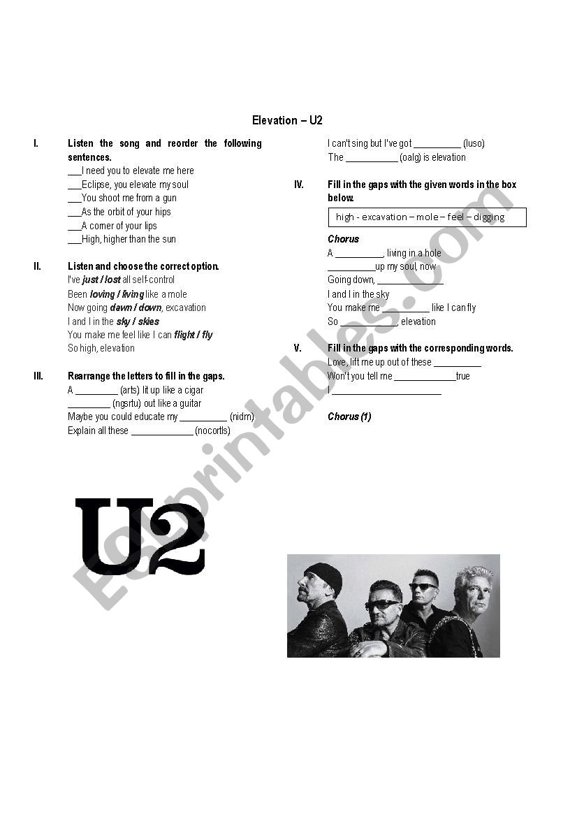 Elevation worksheet