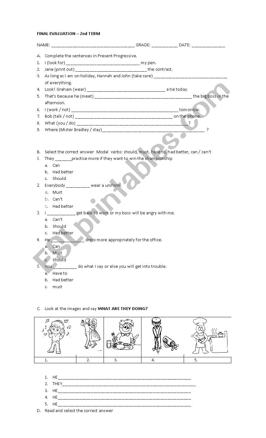 FINAL TEST worksheet