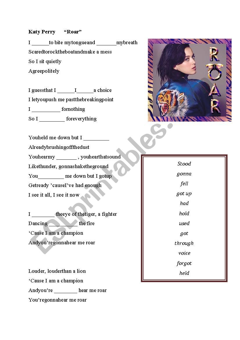 song worksheet