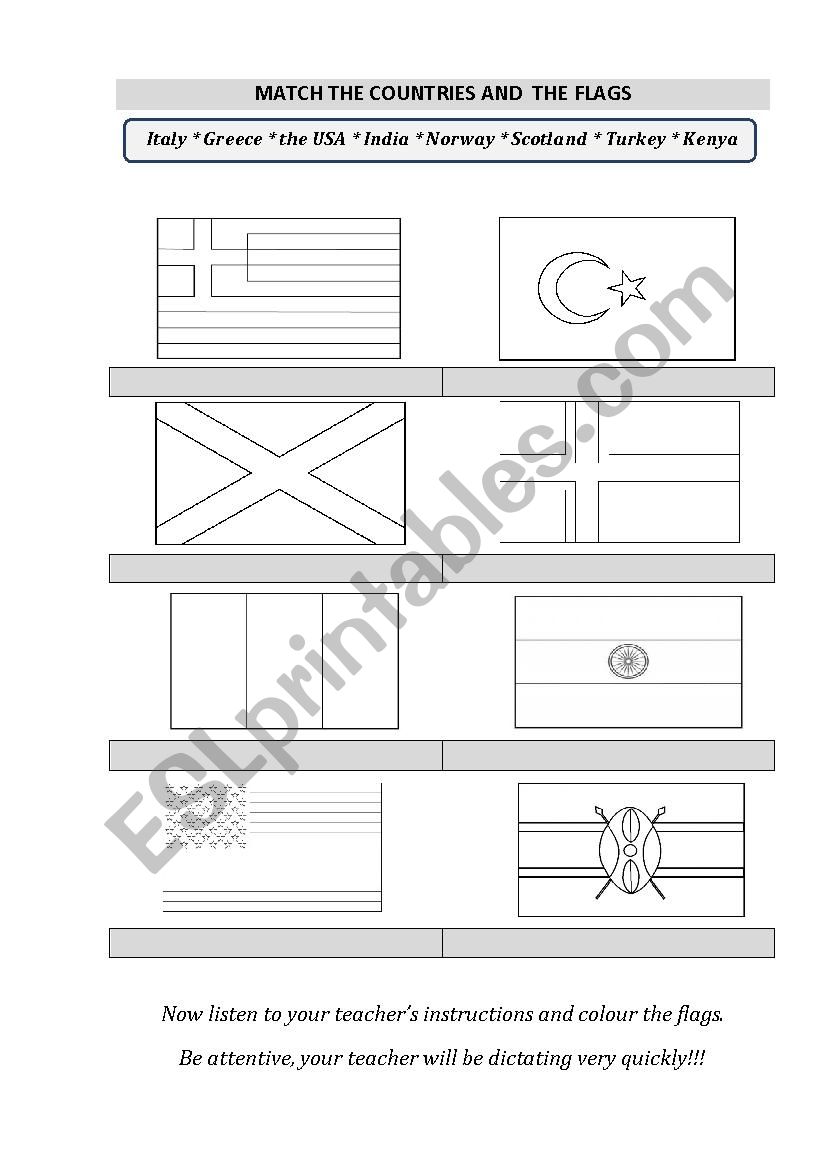 Revising colours and flags of countries