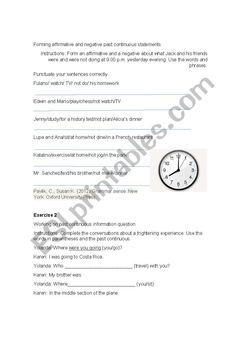 past tenses worksheet