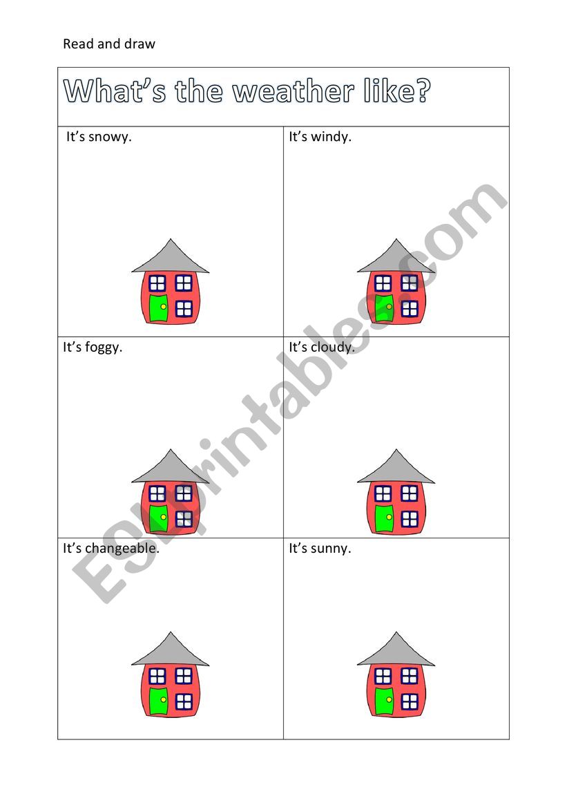 Whats the weather like? worksheet