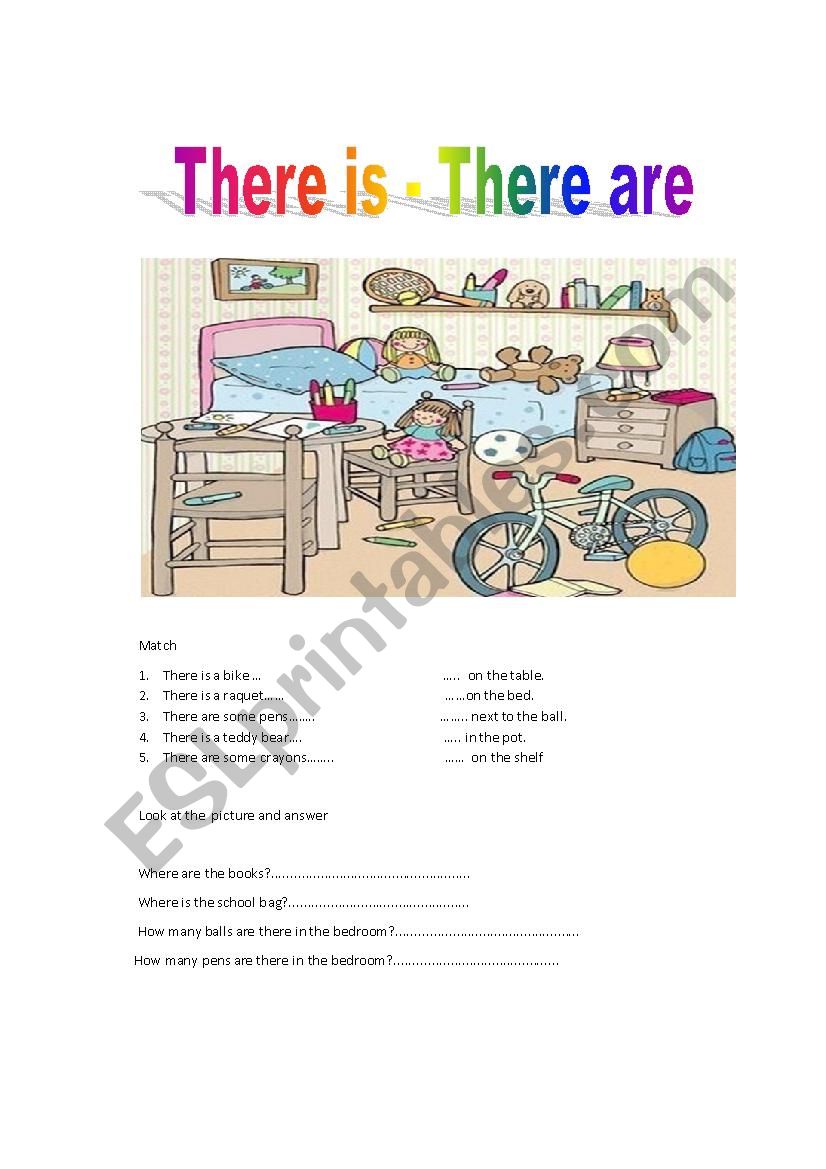 There is-there are - ESL worksheet by catherina73