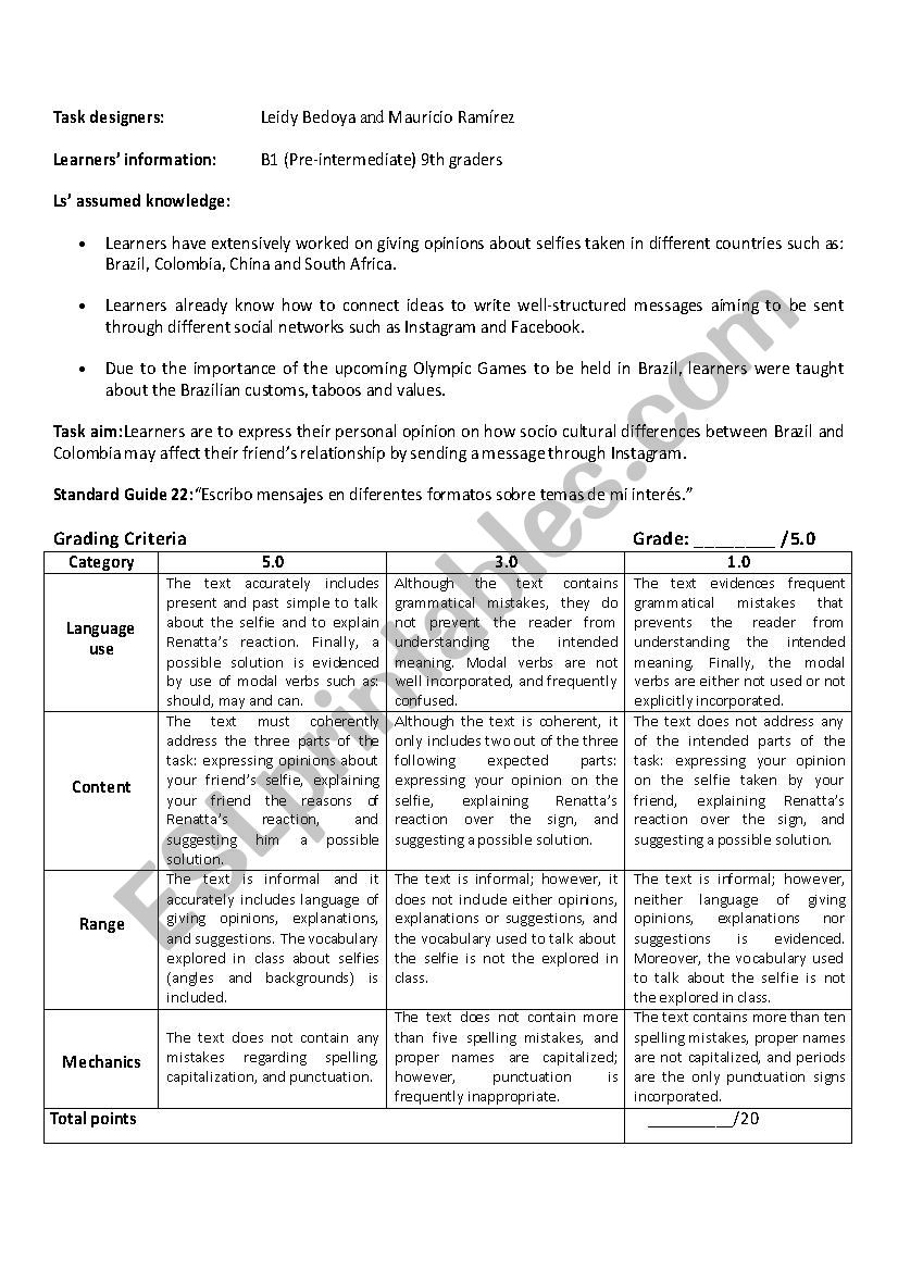 SELFIES worksheet