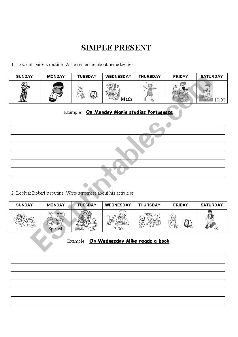 Simple Present worksheet