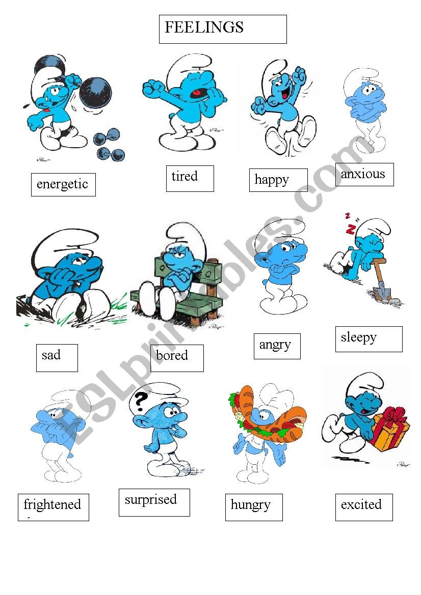 Smurfs worksheet