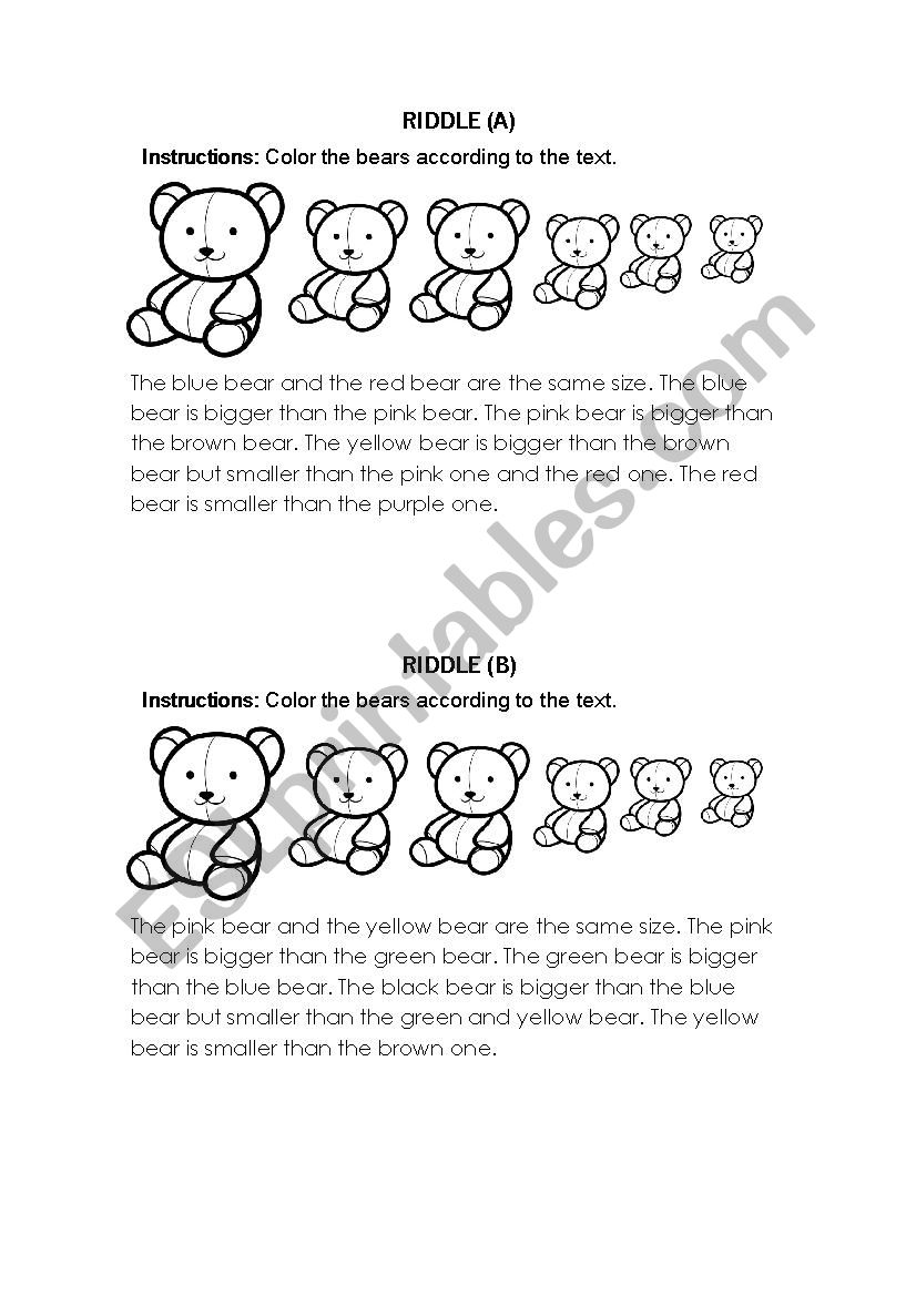 Comparative Riddles Information Gap