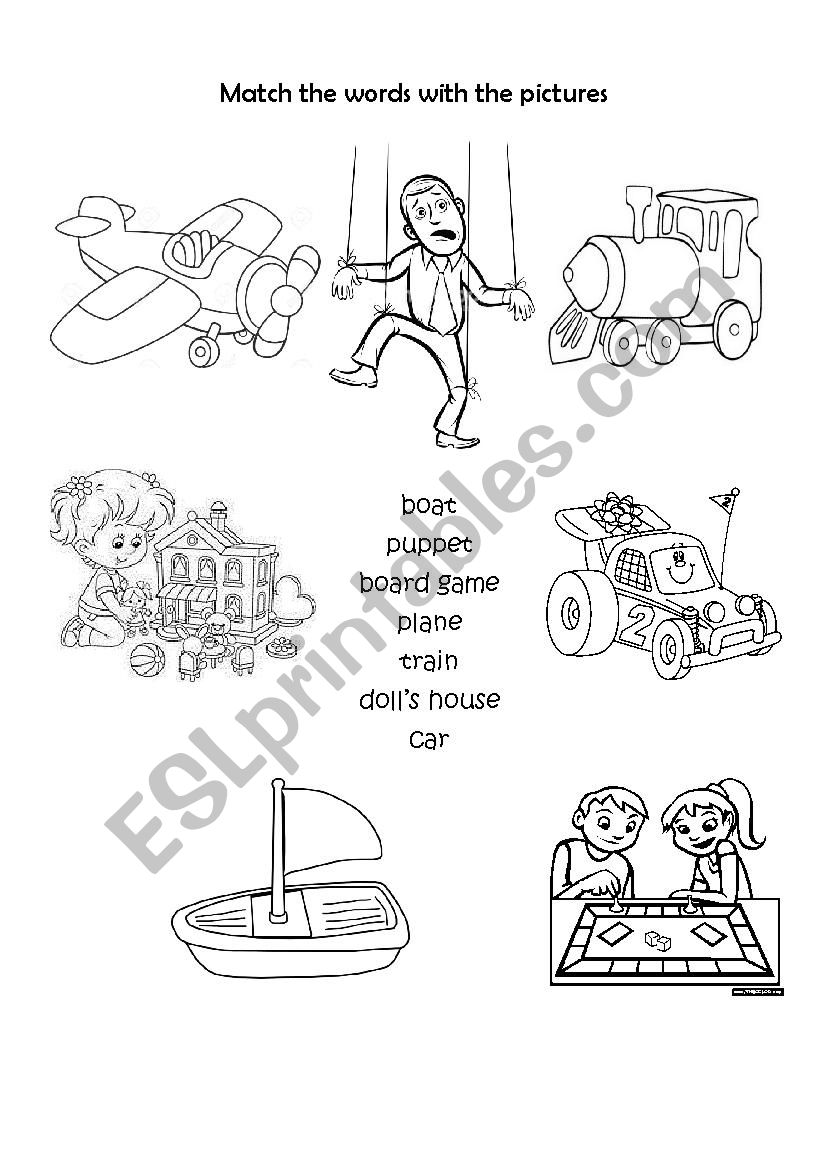 Toys_matching worksheet