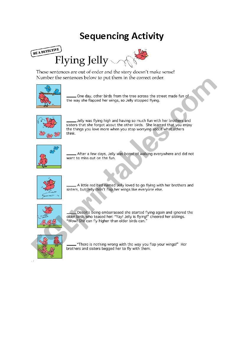 Sequencing Activity worksheet