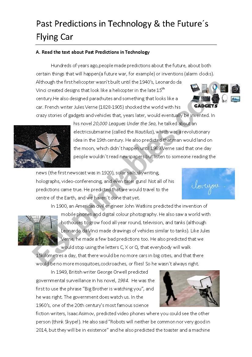 Past Predictions in Technology & the FutureÂ´s Flying Car 
