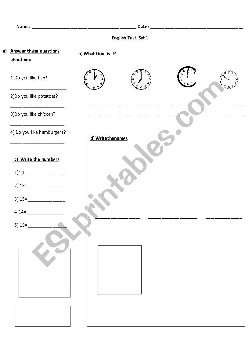 Test 2 worksheet