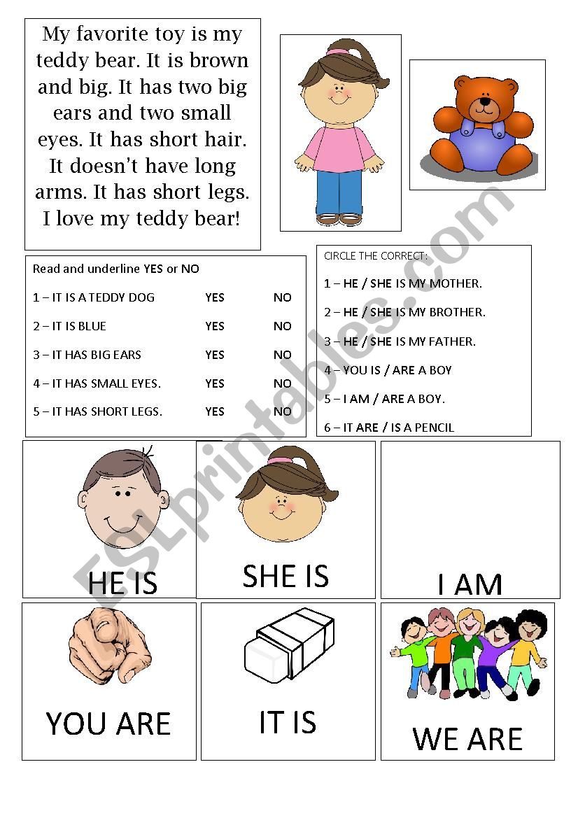 Reading Comprehension Text For Starter Or Children 1 Esl Worksheet By Veronicamora Easy reading for esl students starter 1