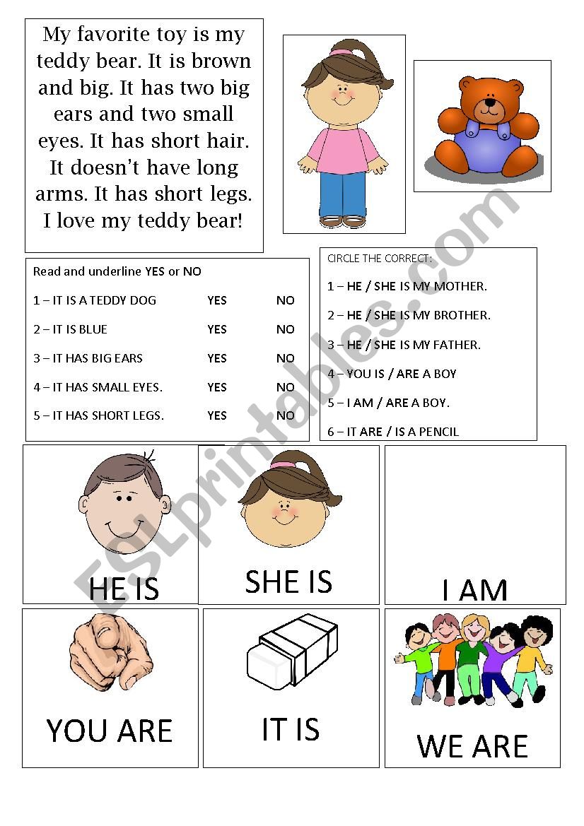 Reading comprehension text for starter or children 1