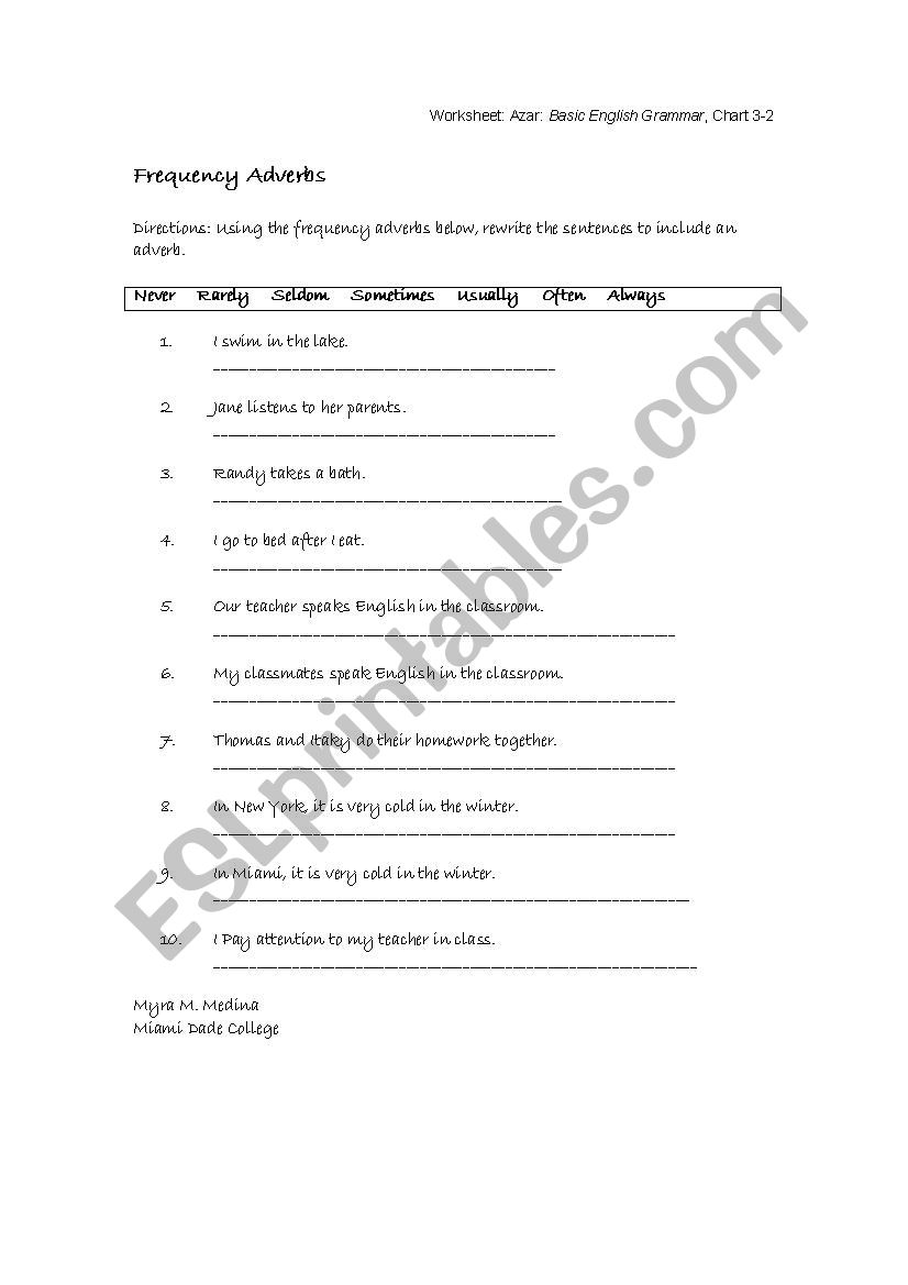 ADJECTIVES worksheet