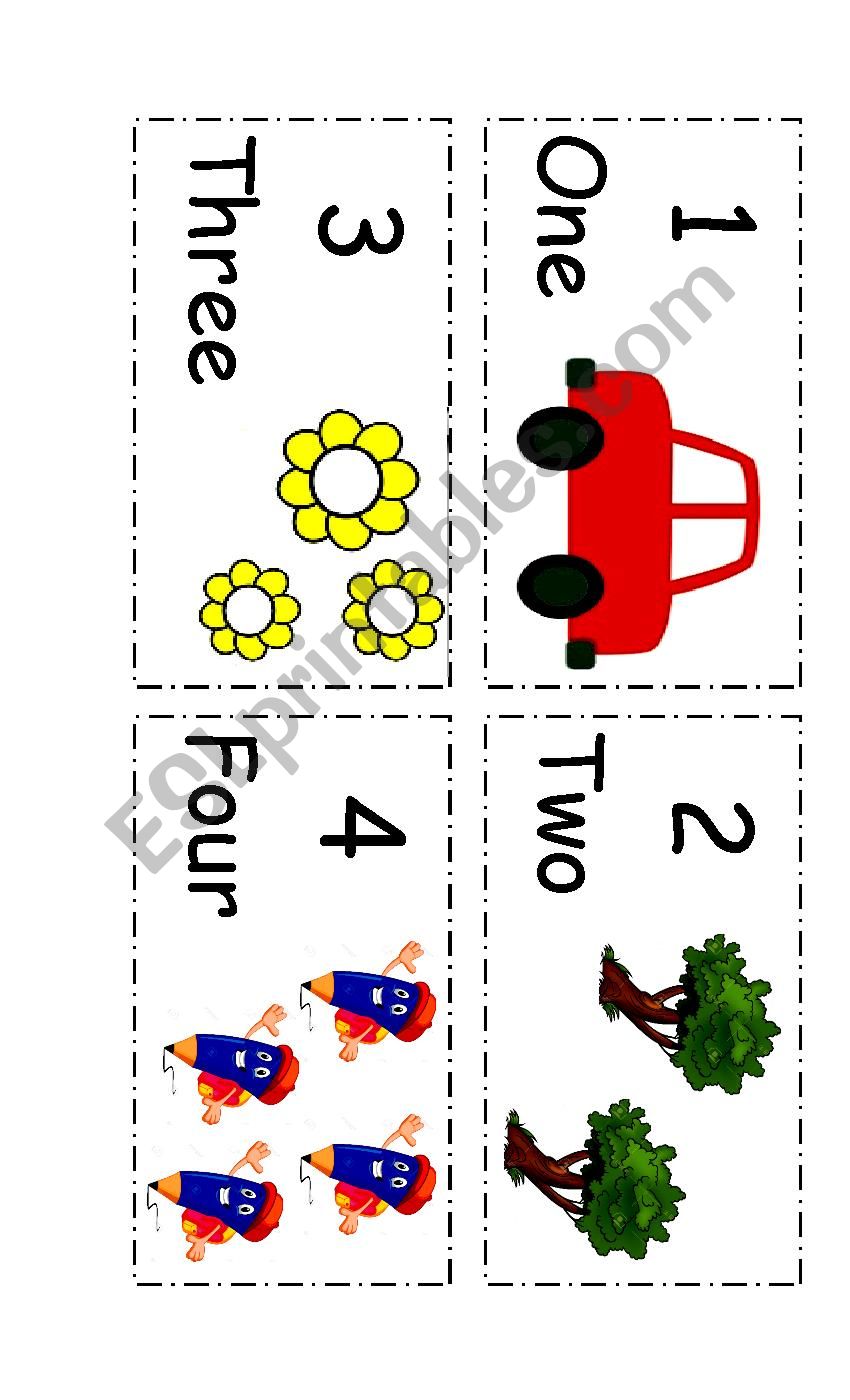 Poster or Cards by numbers worksheet