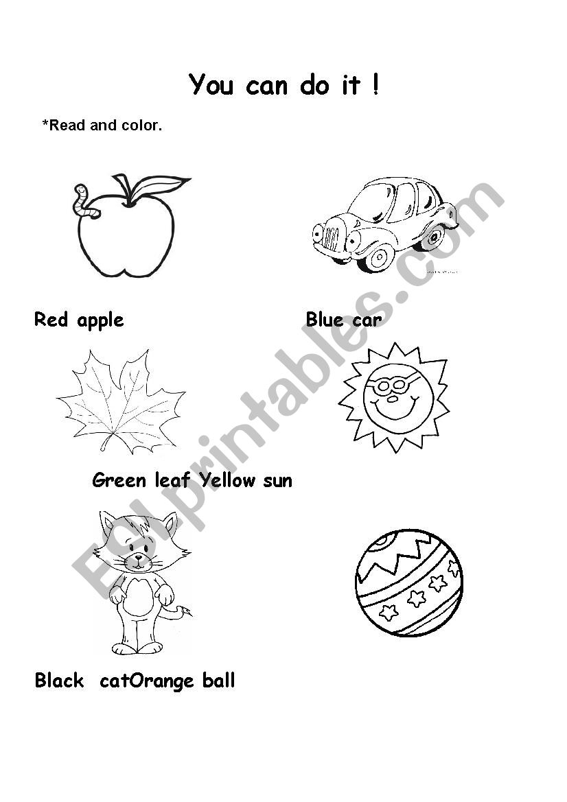 Color me worksheet