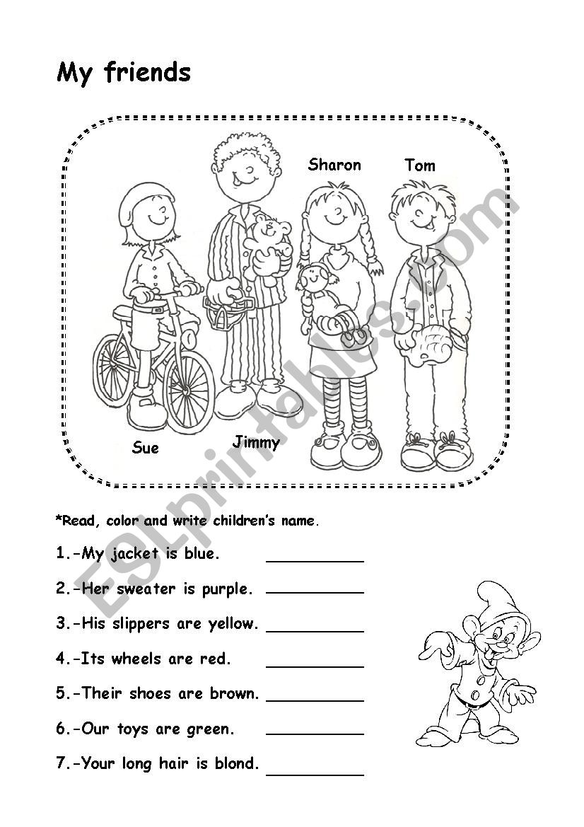 friendship worksheet for kindergarten