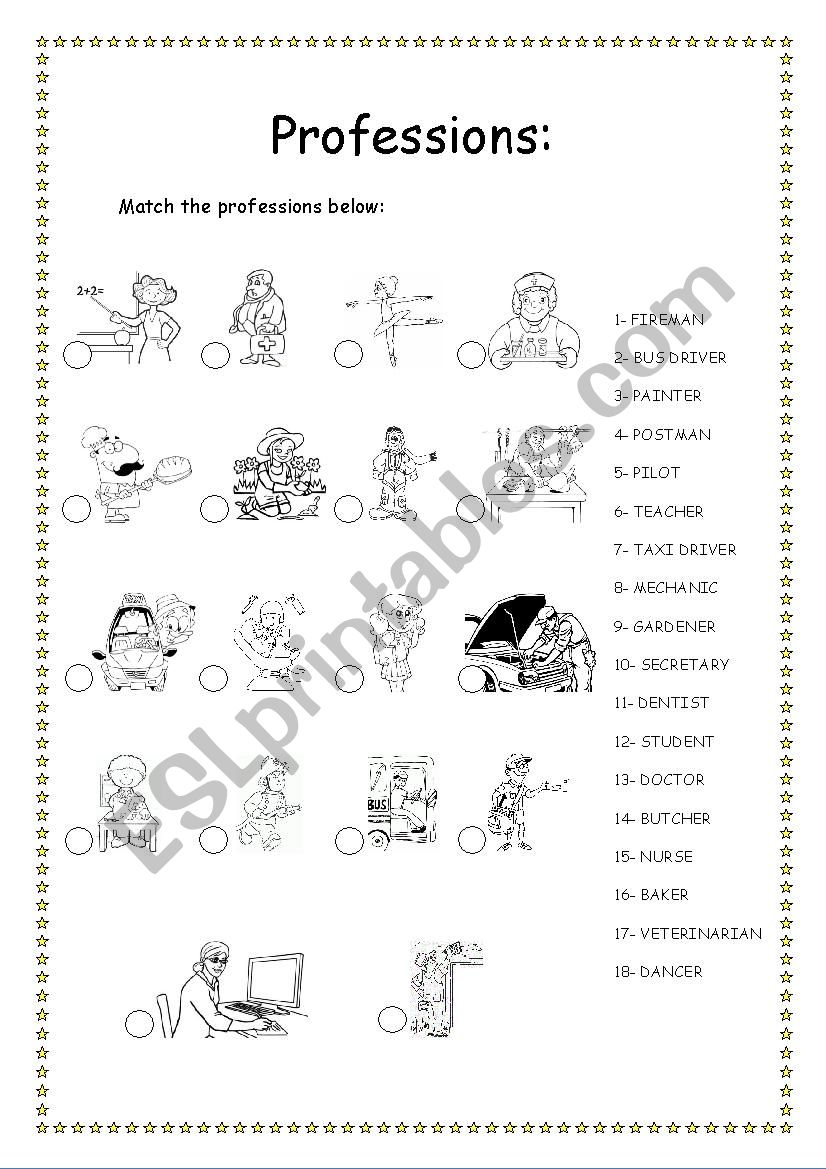 Professions 1 worksheet