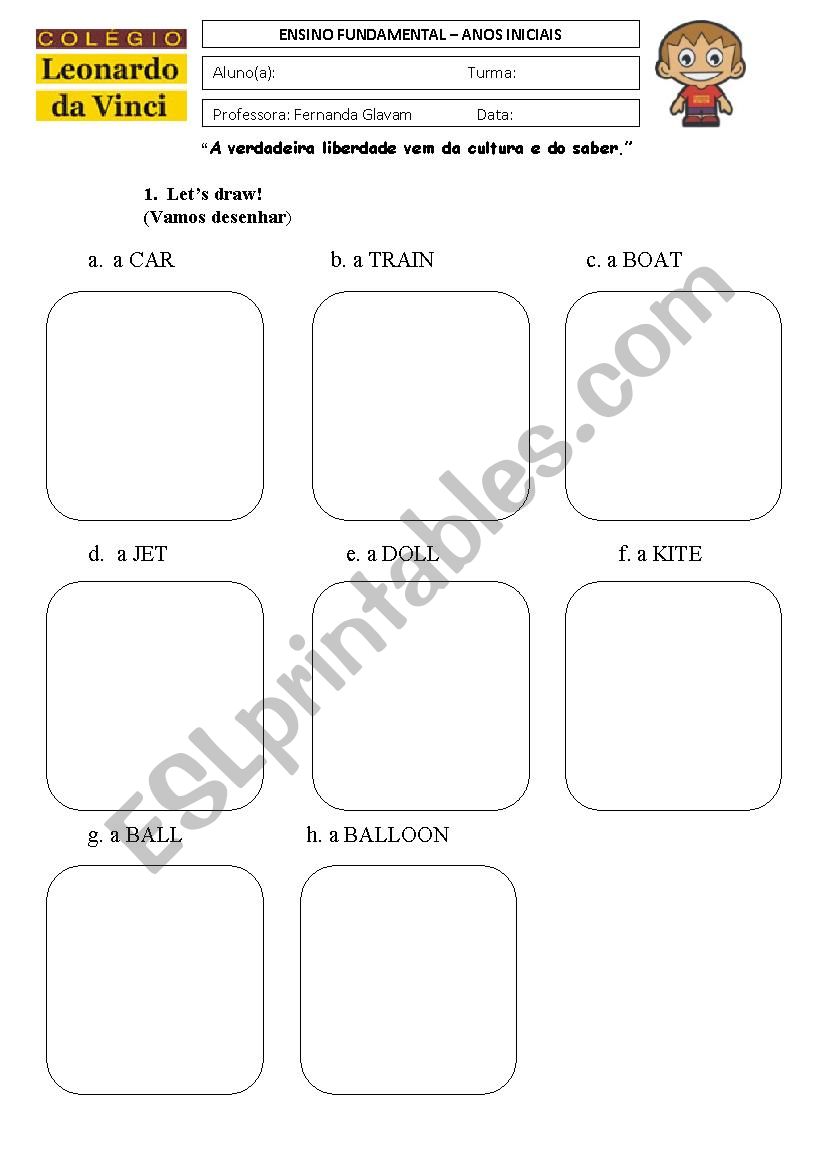 Draw worksheet