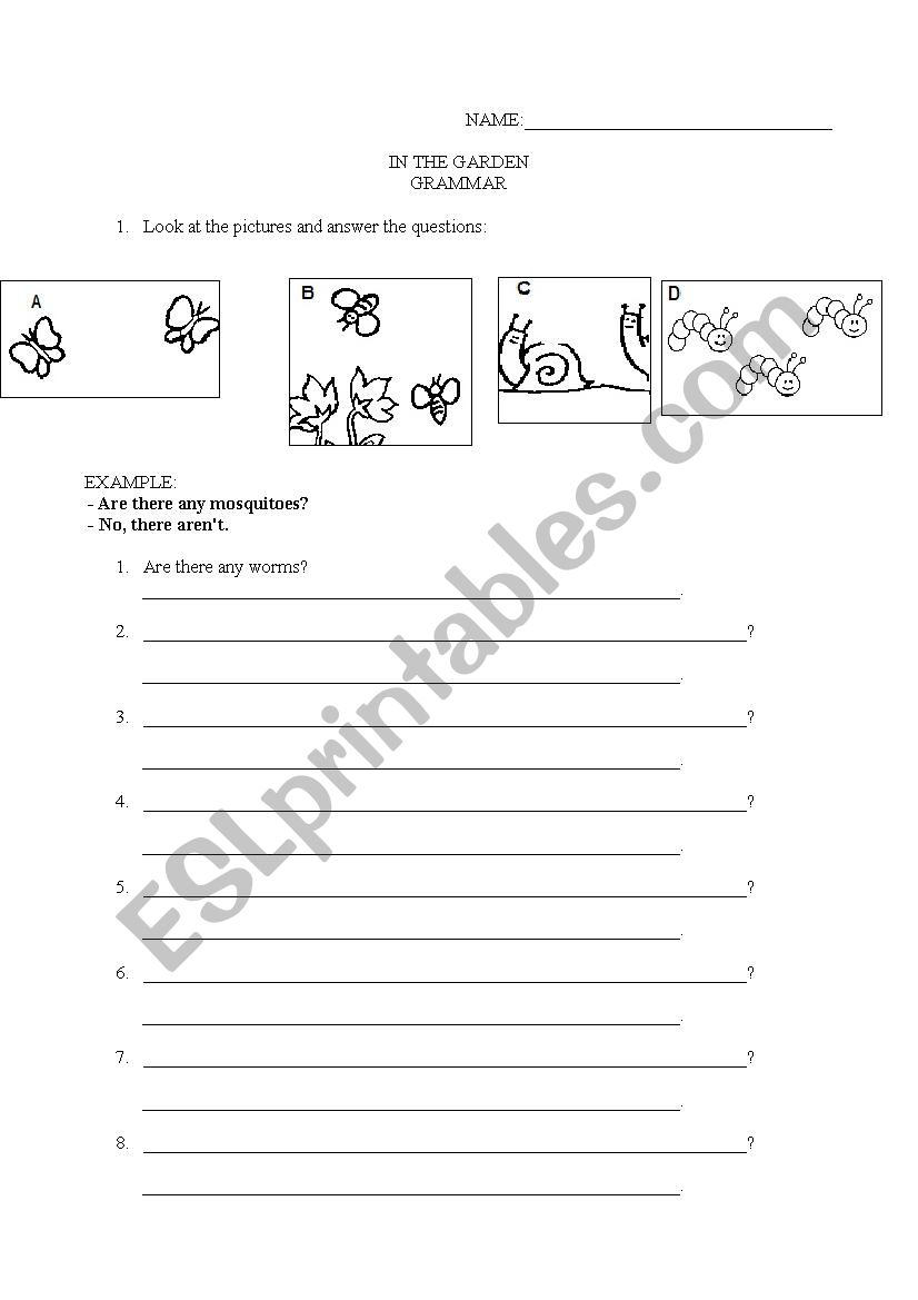 Are there any...?  worksheet