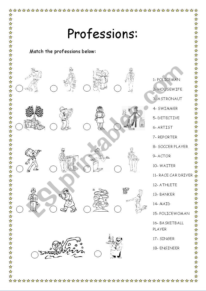 Professions 2 worksheet