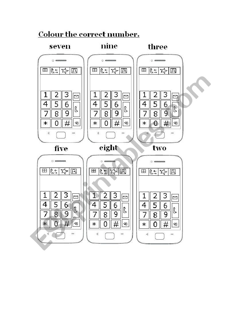 Numbers worksheet