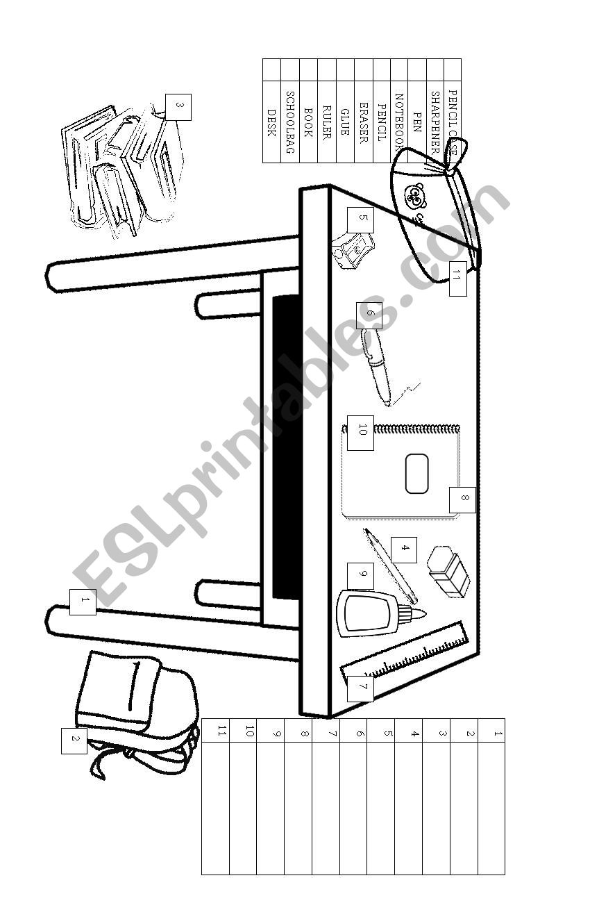 Classroom Objects worksheet