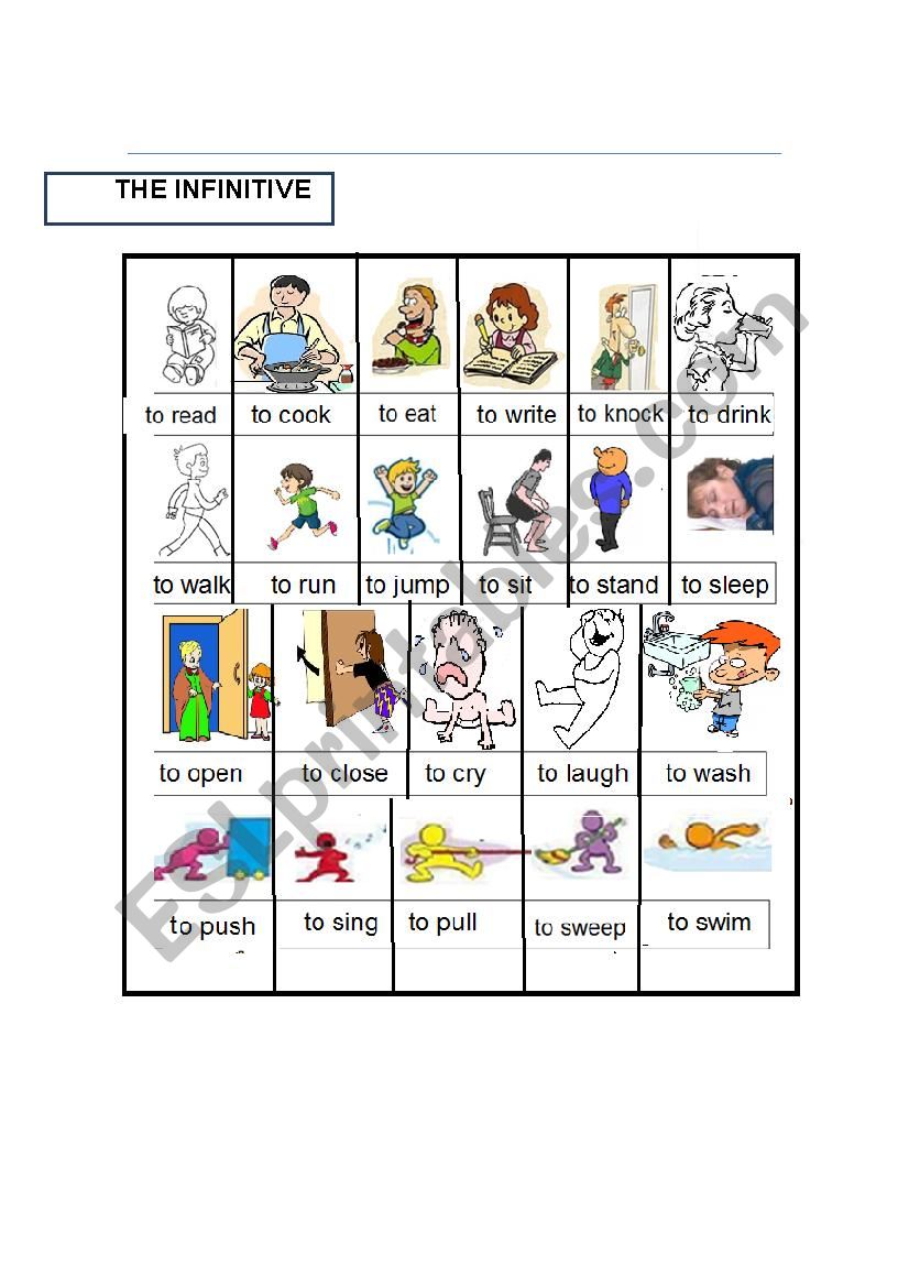 the infinitive worksheet