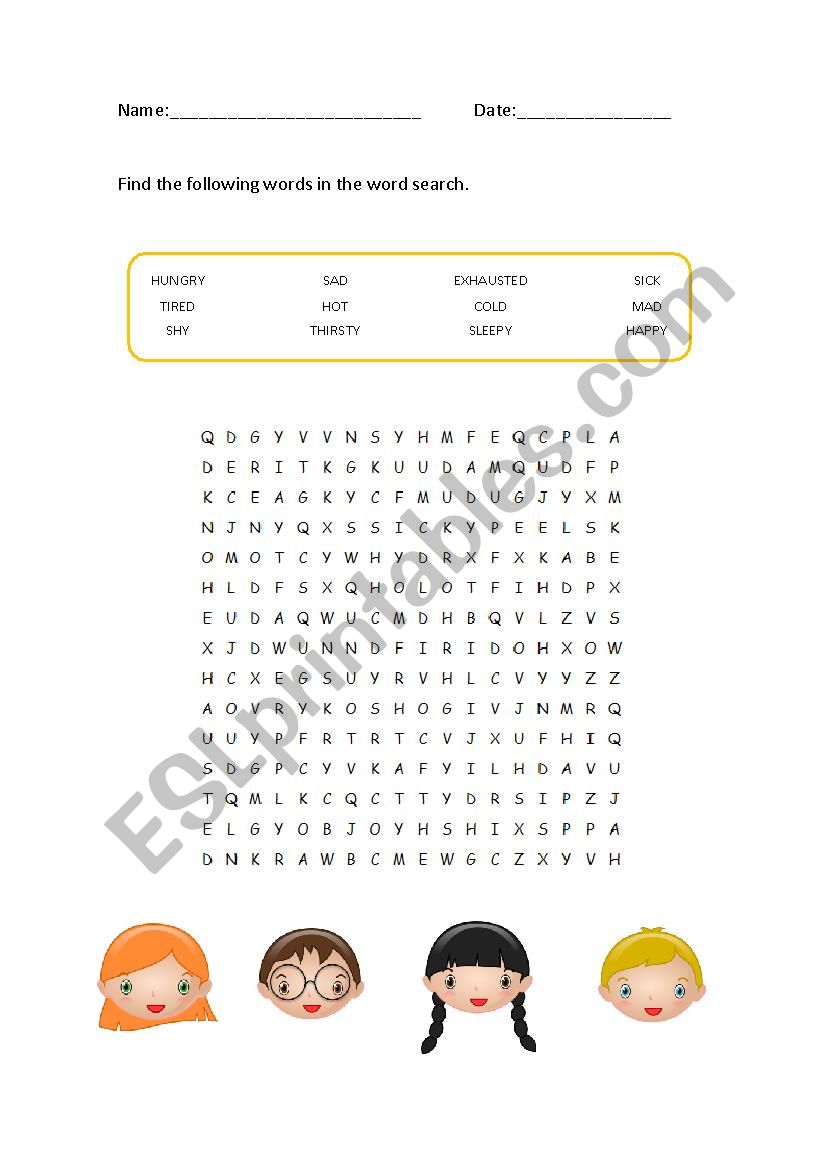 Describing people worksheet