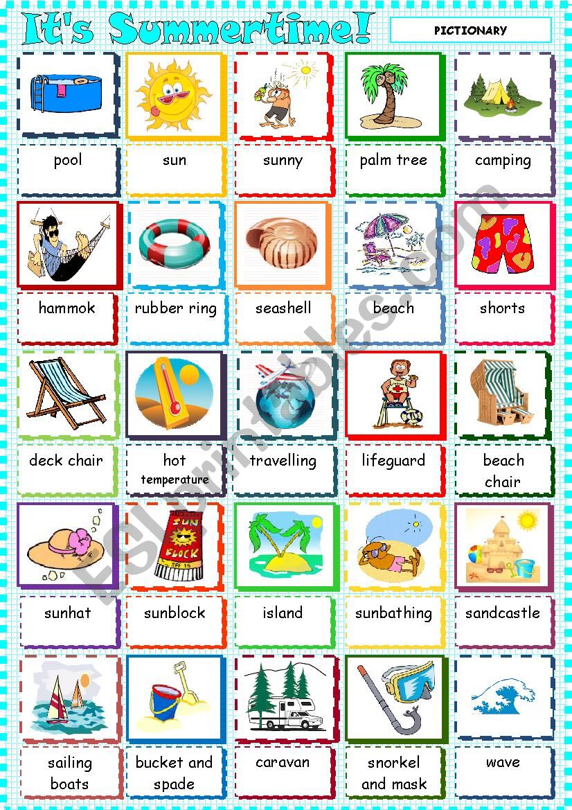ItÂ´s Summertime! worksheet