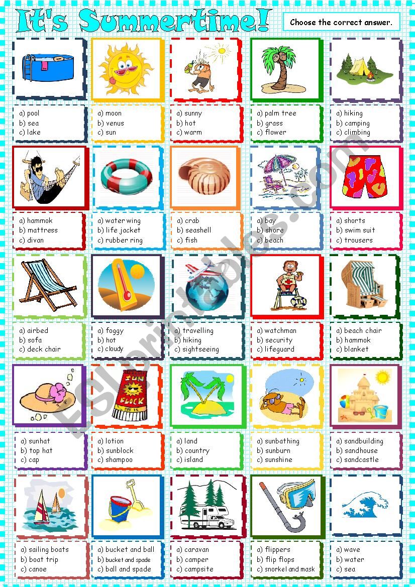 ItÂ´s Summertime! worksheet
