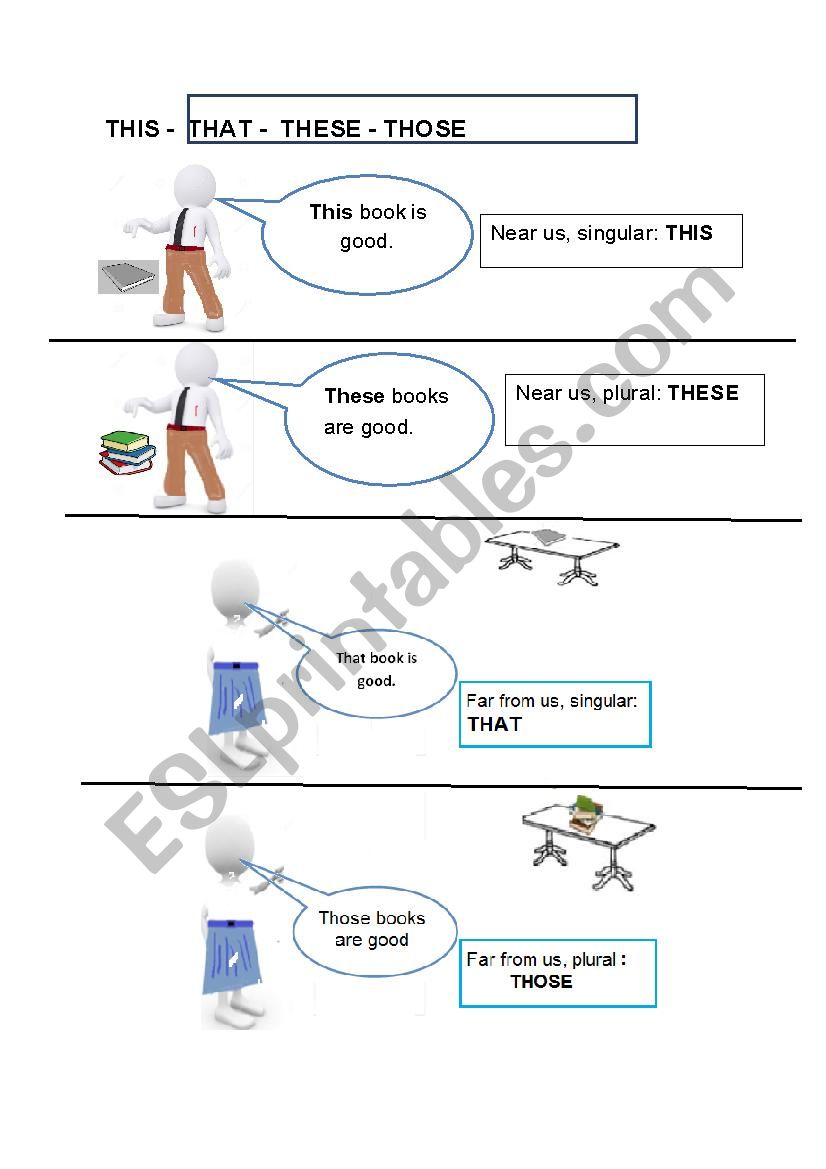 this -that - these - those worksheet