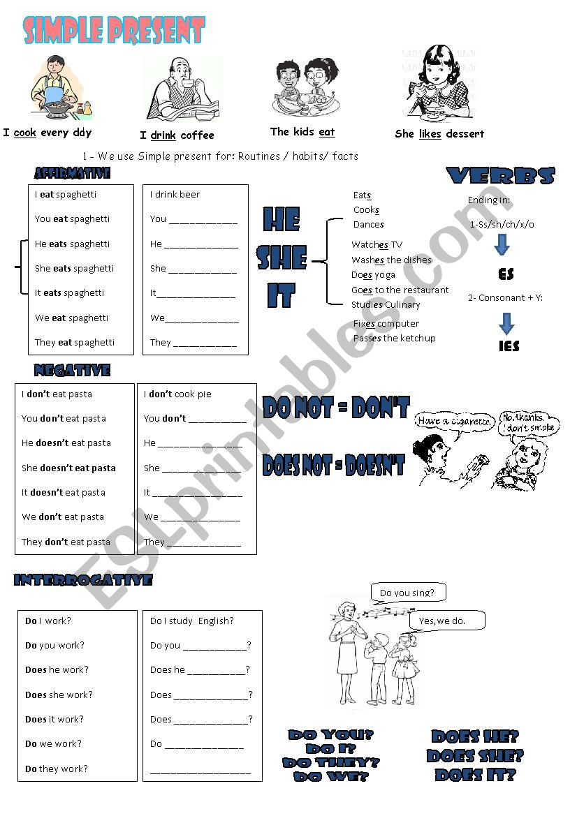 Present Simple  worksheet