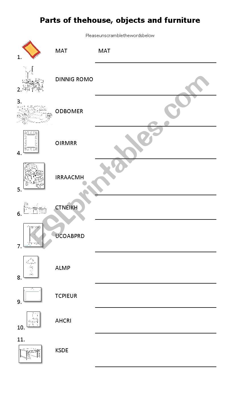 The house worksheet