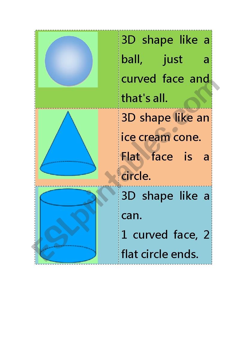 What does a shape say worksheet